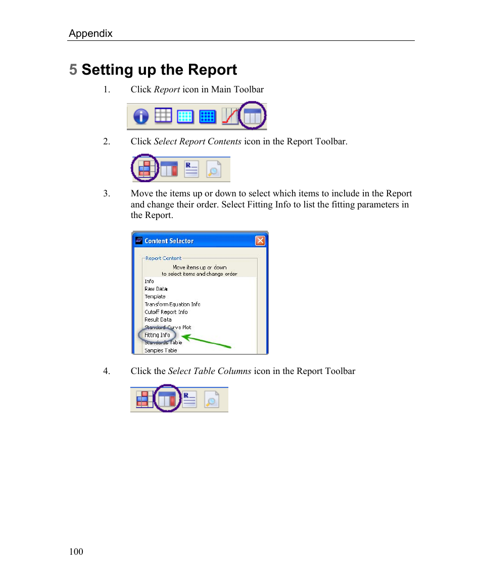 5 setting up the report, 5setting up the report | Bio-Rad Microplate Manager Software User Manual | Page 108 / 112