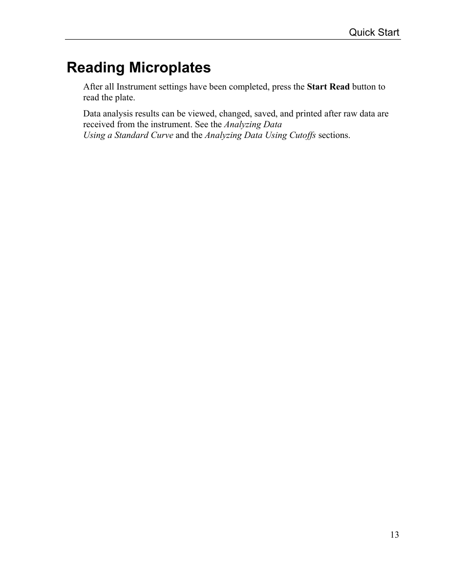 Reading microplates | Bio-Rad Microplate Manager Software User Manual | Page 21 / 112