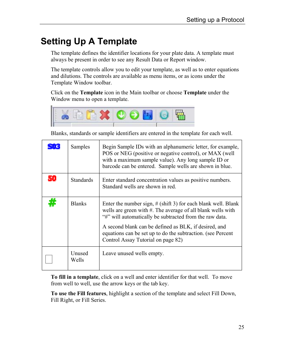 Setting up a template, E setting up a template | Bio-Rad Microplate Manager Software User Manual | Page 33 / 112
