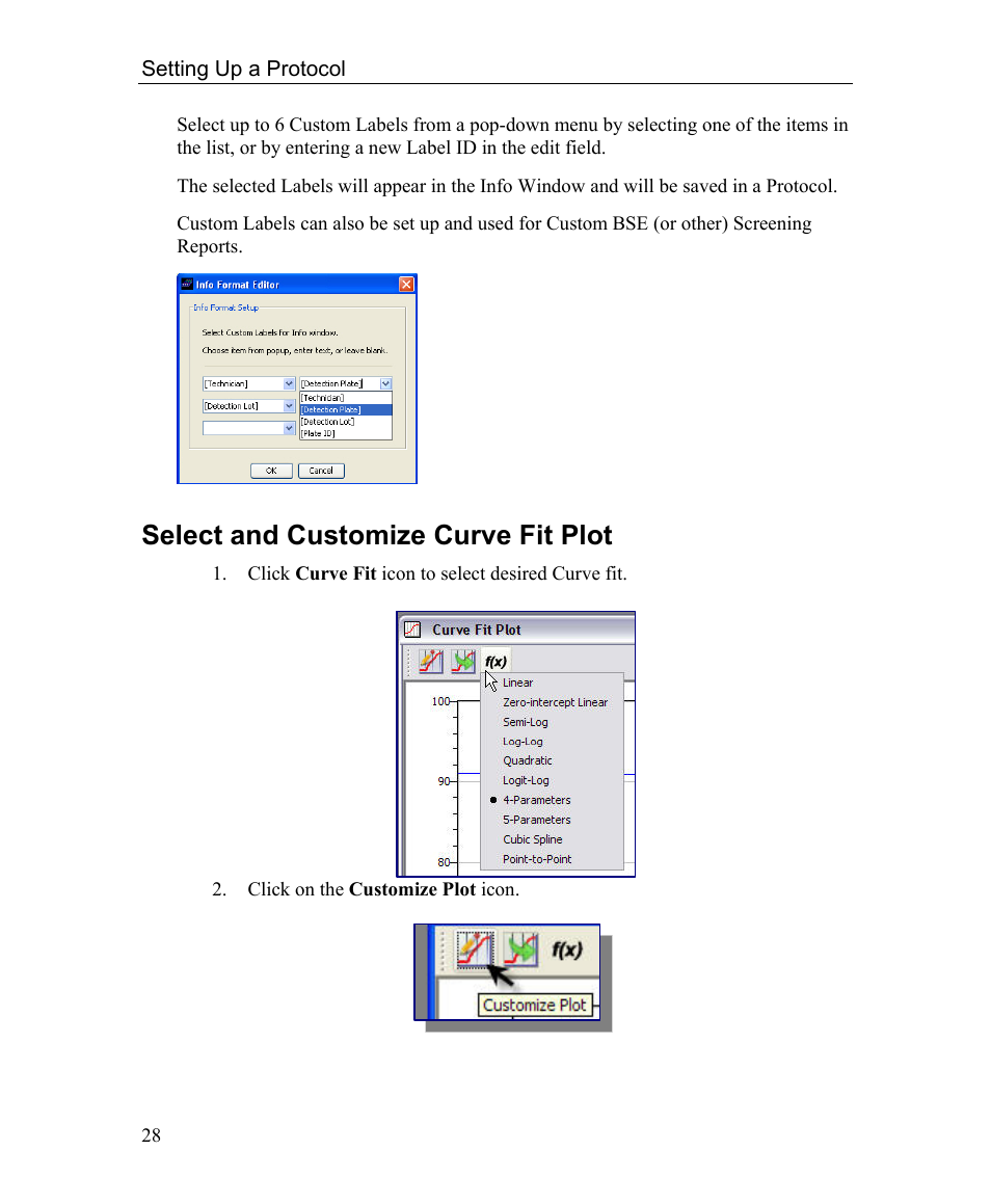 Select and customize curve fit plot | Bio-Rad Microplate Manager Software User Manual | Page 36 / 112