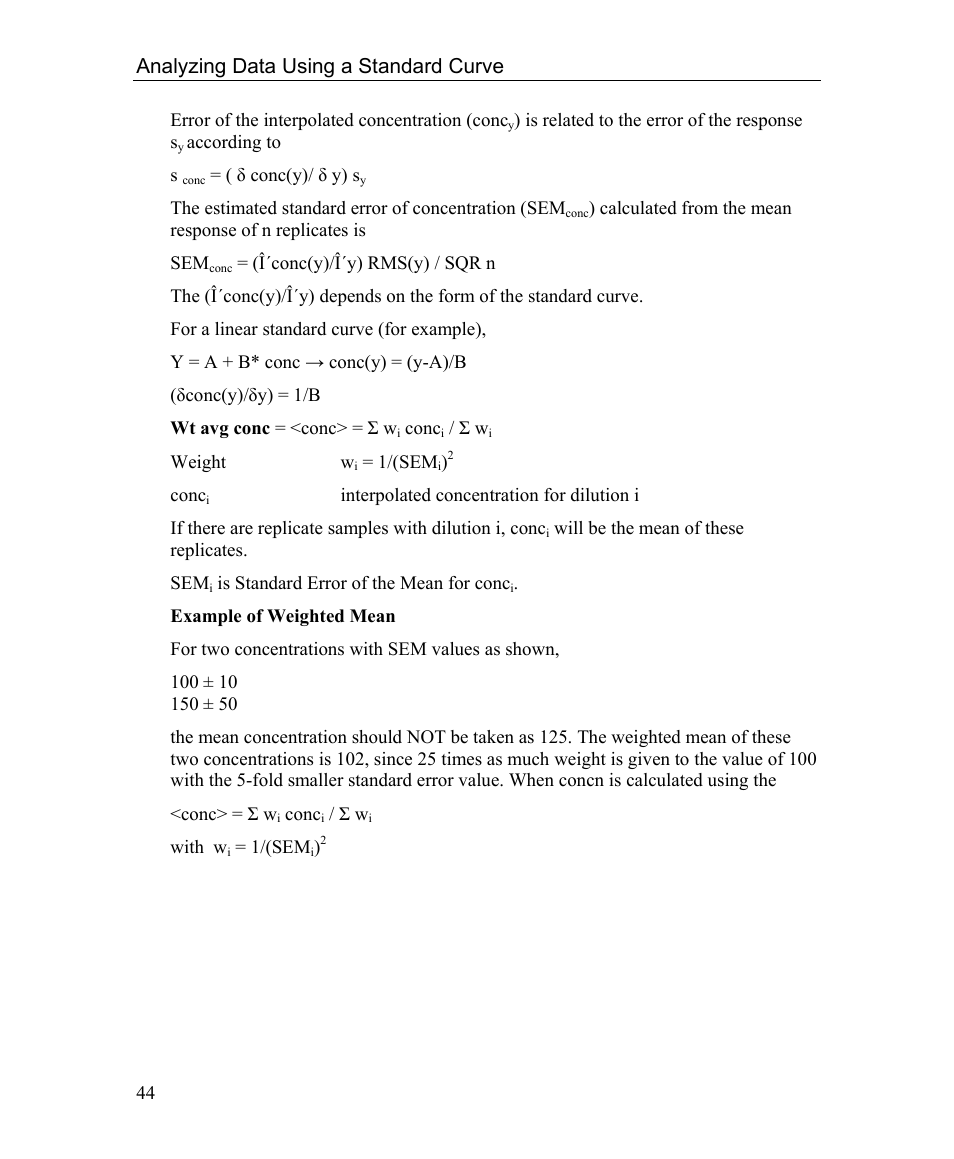 Analyzing data using a standard curve | Bio-Rad Microplate Manager Software User Manual | Page 52 / 112