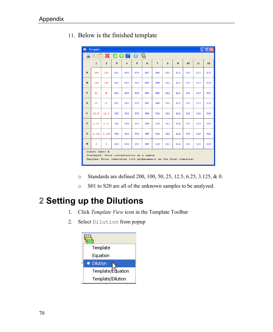 2 setting up the dilutions, 2setting up the dilutions | Bio-Rad Microplate Manager Software User Manual | Page 78 / 112