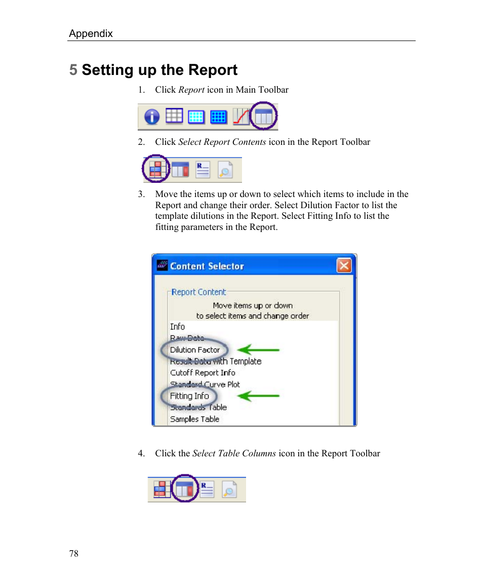 5 setting up the report, 5setting up the report | Bio-Rad Microplate Manager Software User Manual | Page 86 / 112