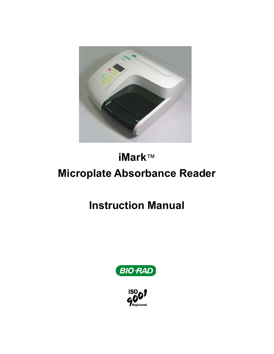 Bio-Rad iMark Microplate Absorbance Reader User Manual | 48 pages