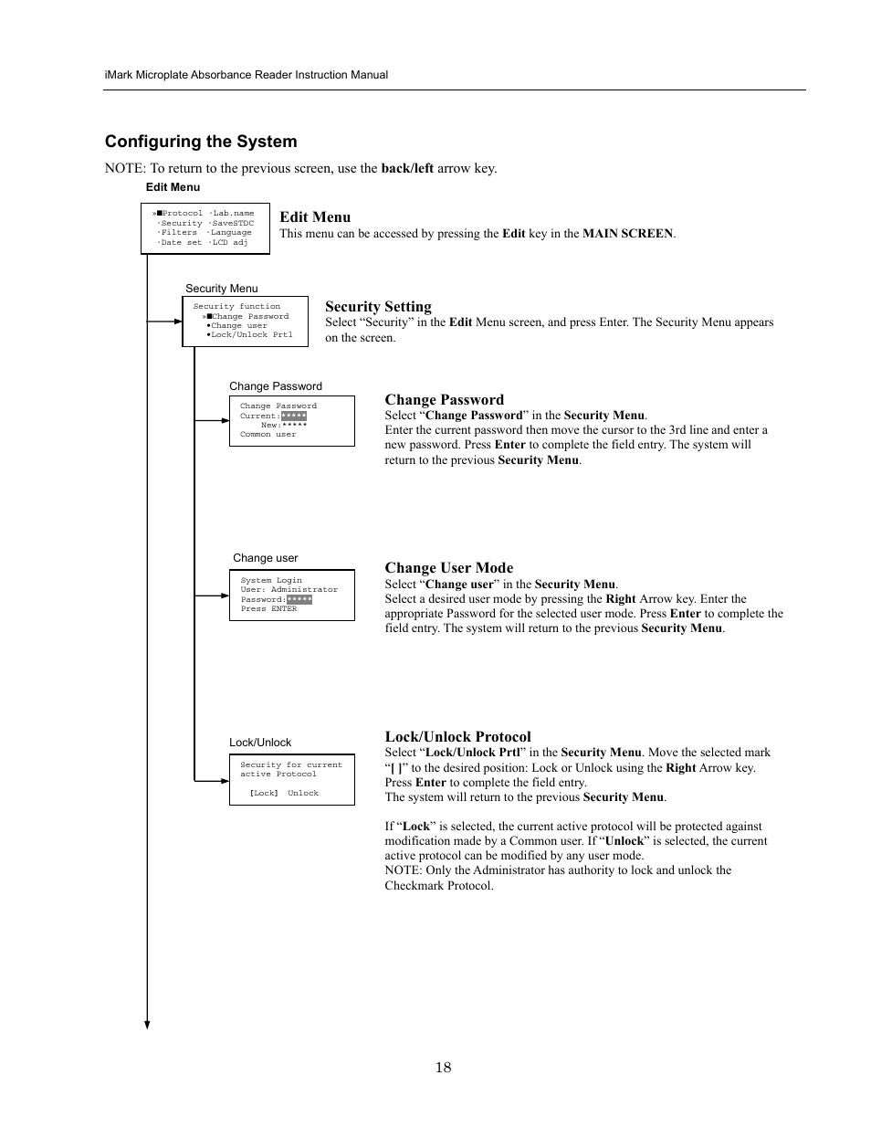 Configuring the system | Bio-Rad iMark Microplate Absorbance Reader User Manual | Page 24 / 48