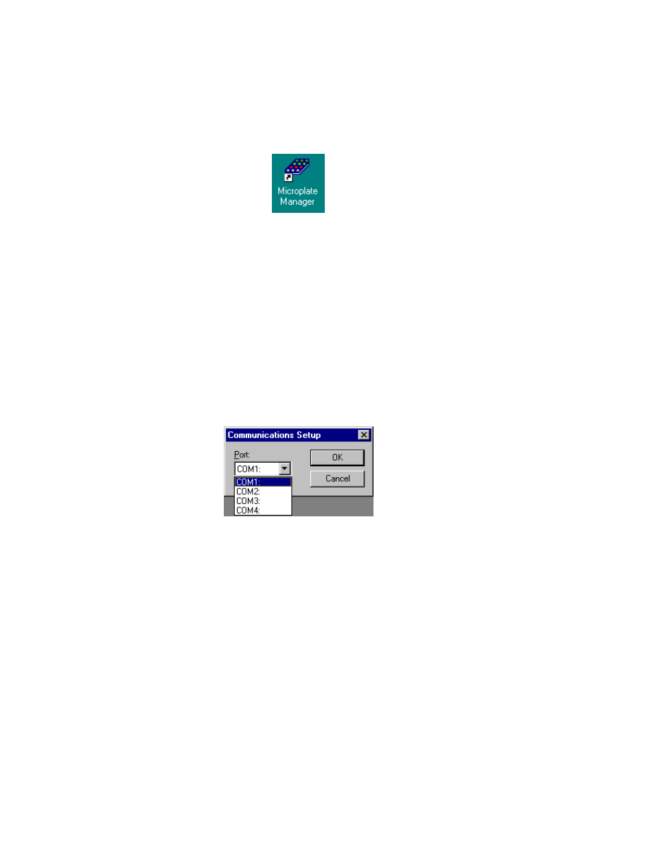 5 starting microplate manager, 6 selecting a serial port | Bio-Rad Microplate Manager Software User Manual | Page 19 / 138