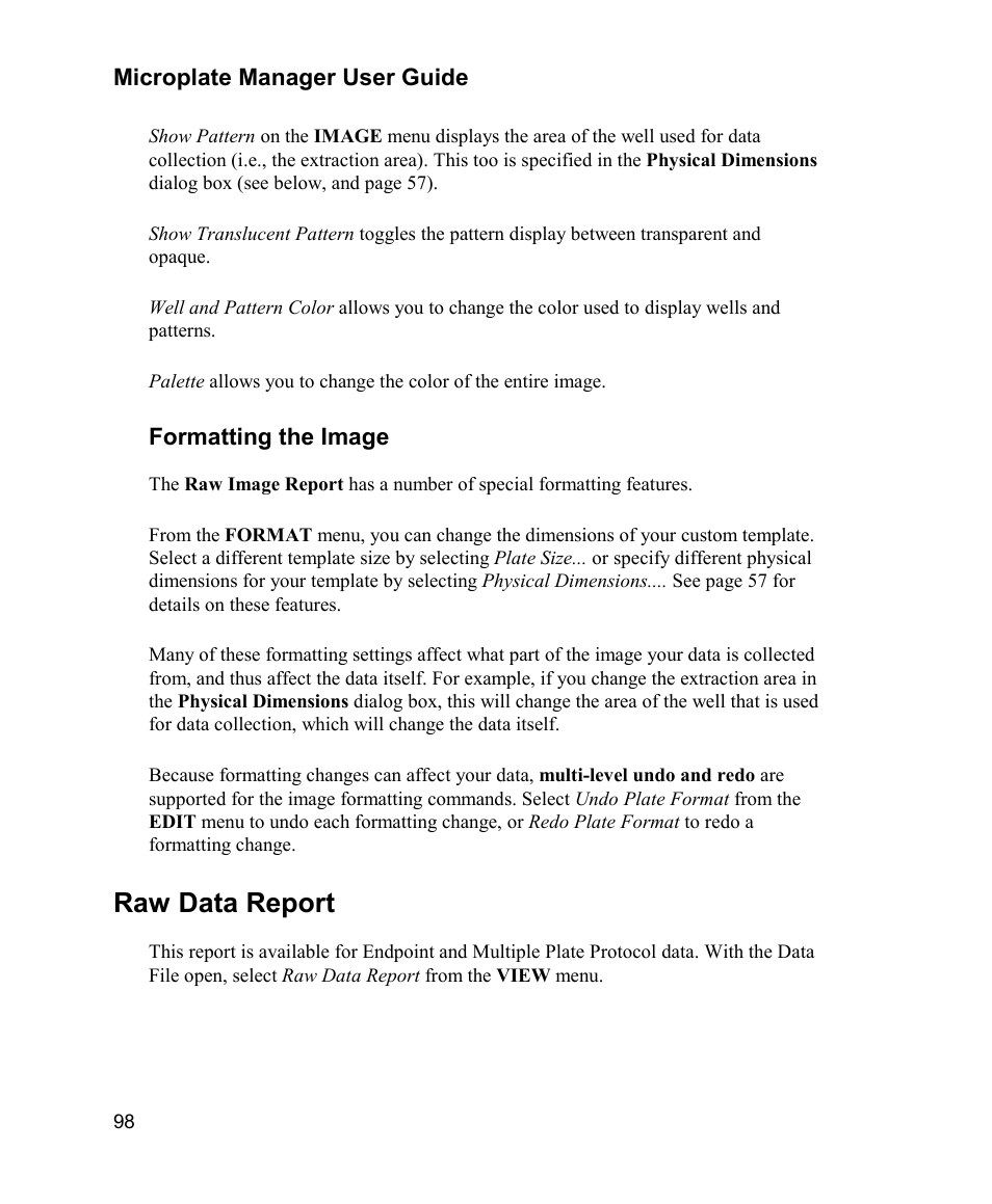 Raw data report | Bio-Rad Model 680 Microplate Reader Accessories User Manual | Page 106 / 150