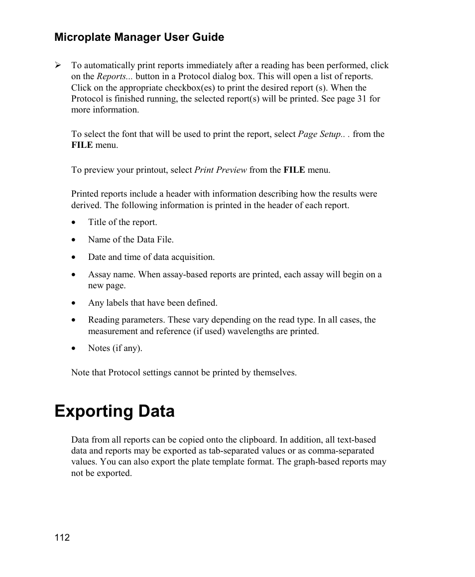 Exporting data | Bio-Rad Model 680 Microplate Reader Accessories User Manual | Page 120 / 150