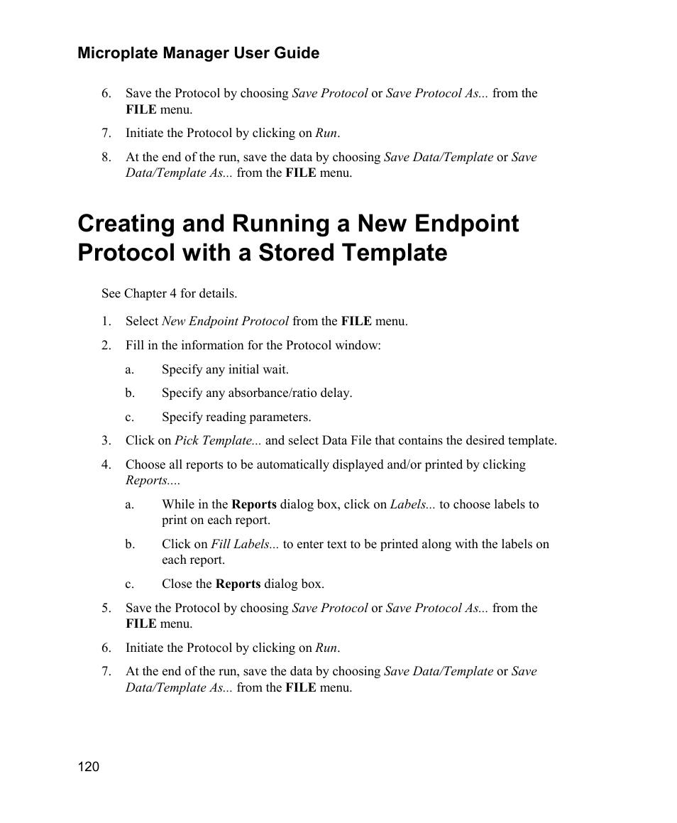 Stored template, Microplate manager user guide | Bio-Rad Model 680 Microplate Reader Accessories User Manual | Page 128 / 150