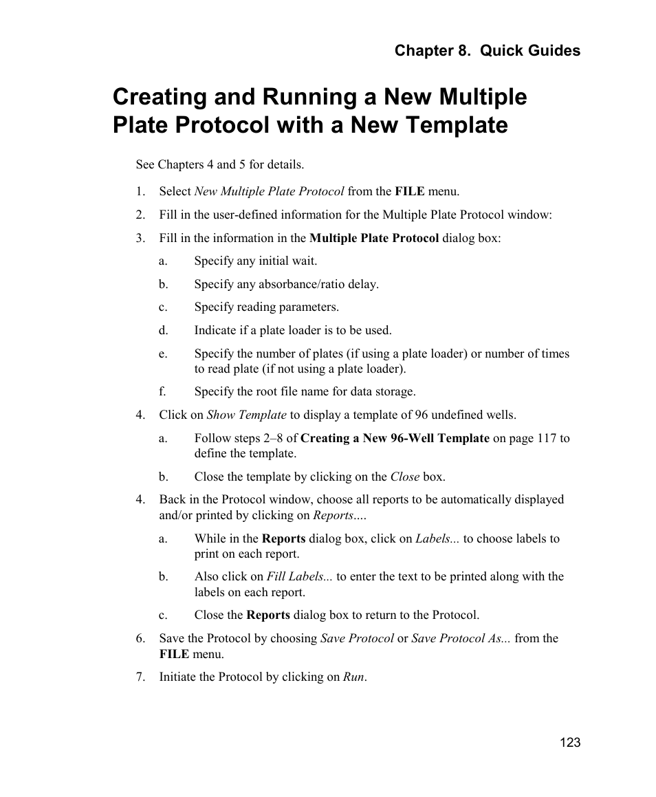 Creating and running a new multiple plate protocol, With a new template | Bio-Rad Model 680 Microplate Reader Accessories User Manual | Page 131 / 150