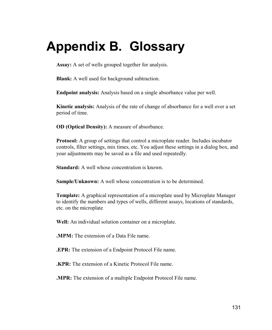 Appendix b. glossary | Bio-Rad Model 680 Microplate Reader Accessories User Manual | Page 139 / 150