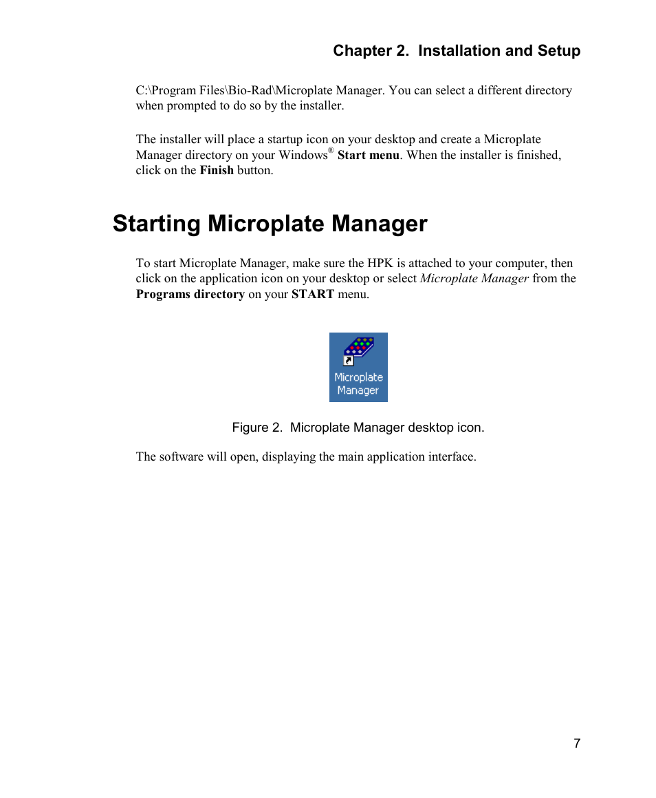 Starting microplate manager | Bio-Rad Model 680 Microplate Reader Accessories User Manual | Page 15 / 150