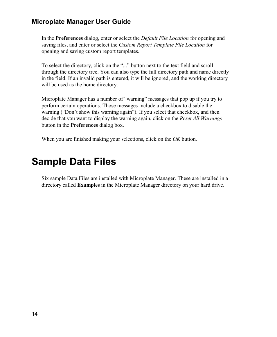 Sample data files | Bio-Rad Model 680 Microplate Reader Accessories User Manual | Page 22 / 150