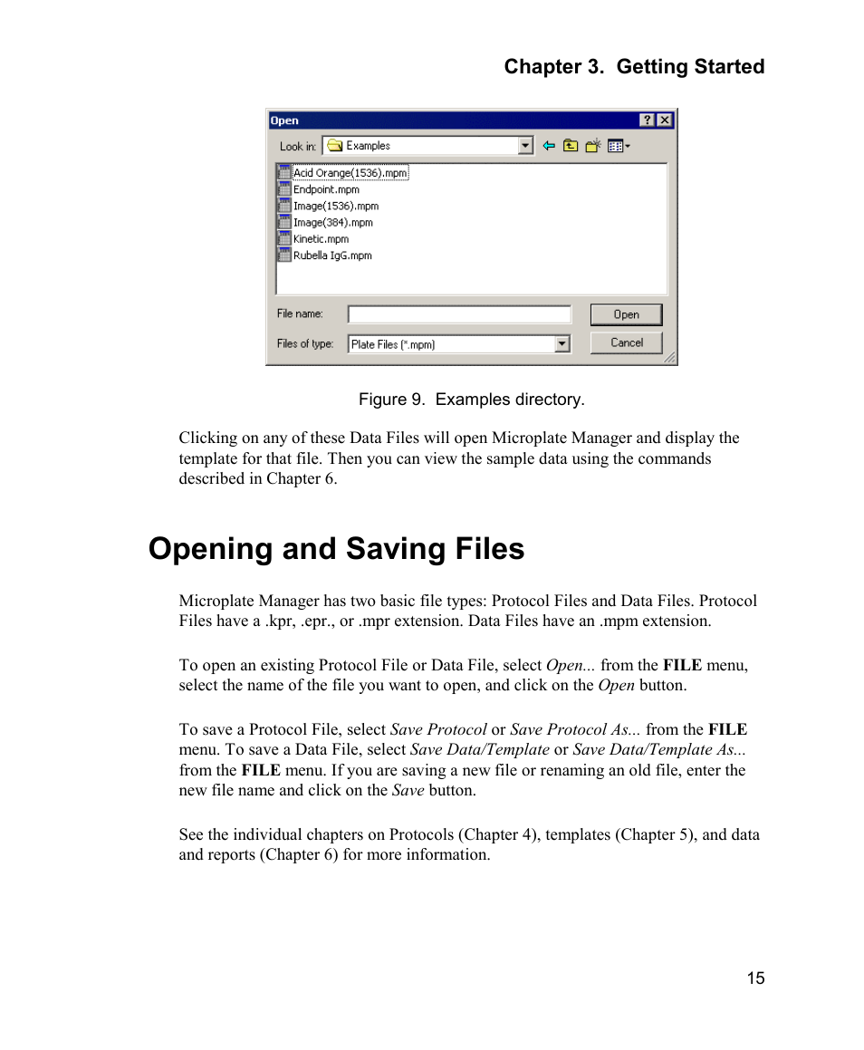 Opening and saving files | Bio-Rad Model 680 Microplate Reader Accessories User Manual | Page 23 / 150