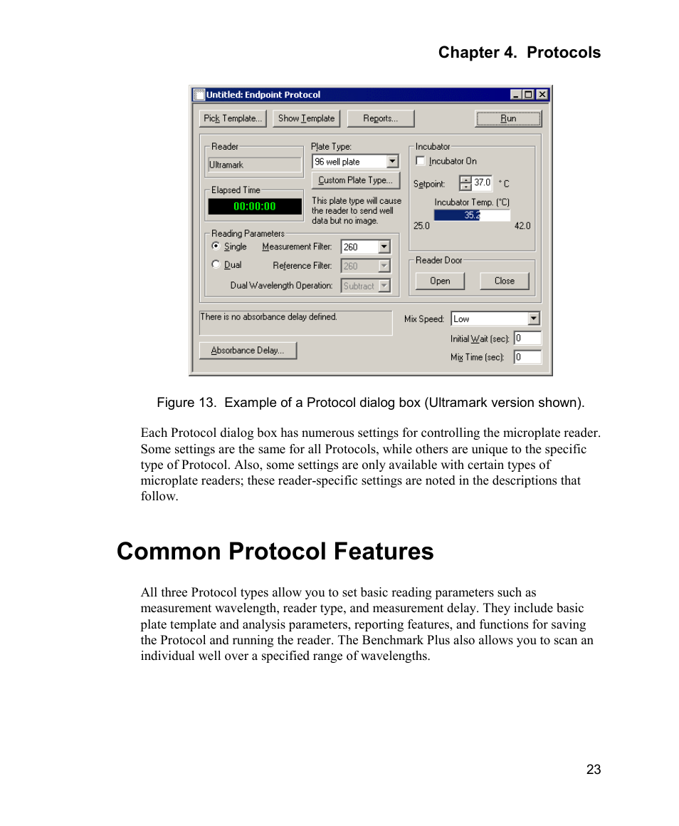 Common protocol features | Bio-Rad Model 680 Microplate Reader Accessories User Manual | Page 31 / 150