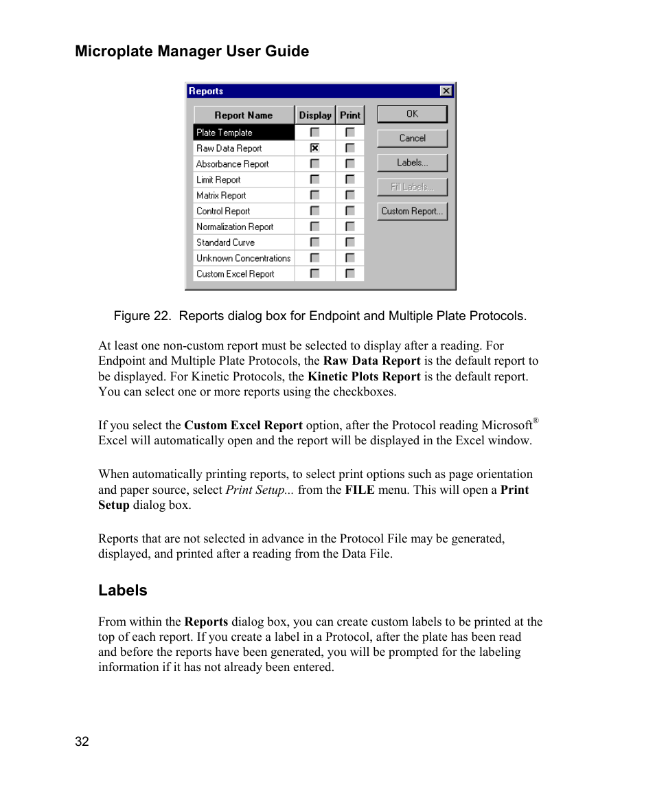 Microplate manager user guide, Labels | Bio-Rad Model 680 Microplate Reader Accessories User Manual | Page 40 / 150