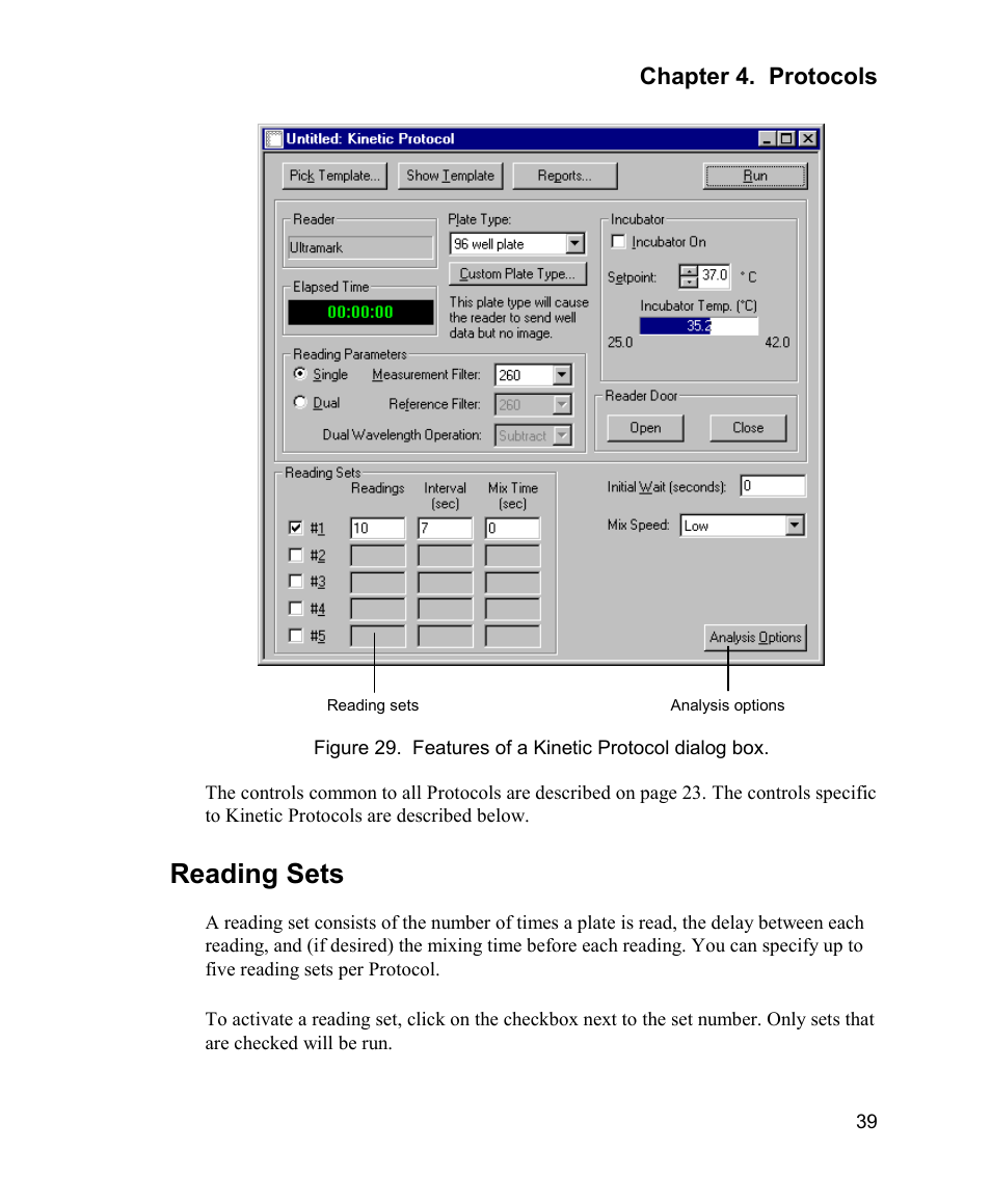 Reading sets | Bio-Rad Model 680 Microplate Reader Accessories User Manual | Page 47 / 150