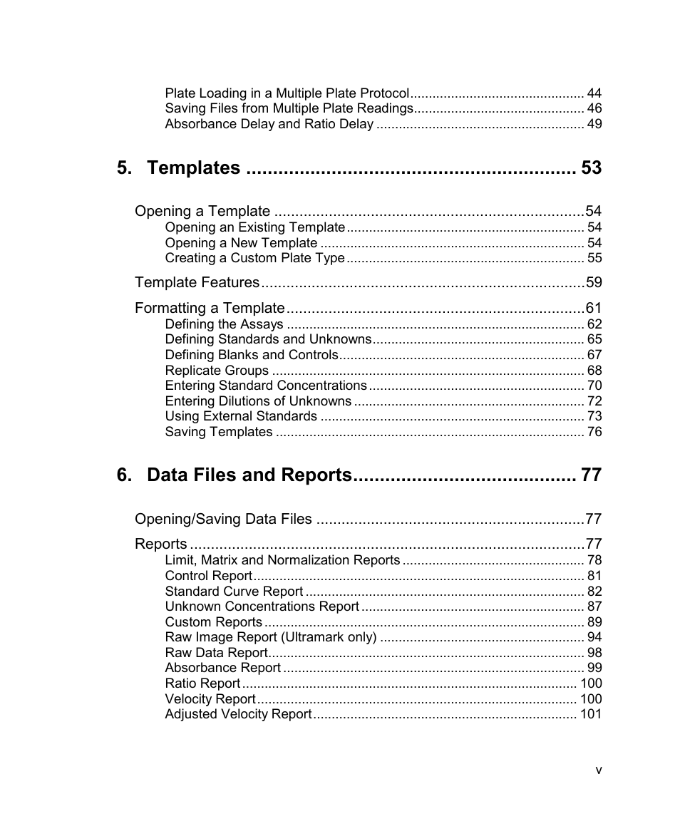 Templates, Data files and reports | Bio-Rad Model 680 Microplate Reader Accessories User Manual | Page 5 / 150