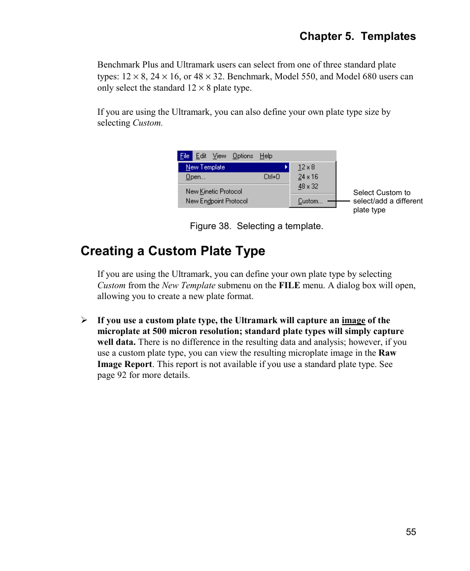 Creating a custom plate type | Bio-Rad Model 680 Microplate Reader Accessories User Manual | Page 63 / 150