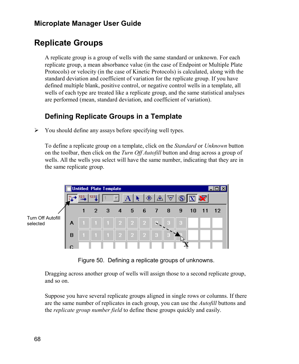 Replicate groups | Bio-Rad Model 680 Microplate Reader Accessories User Manual | Page 76 / 150