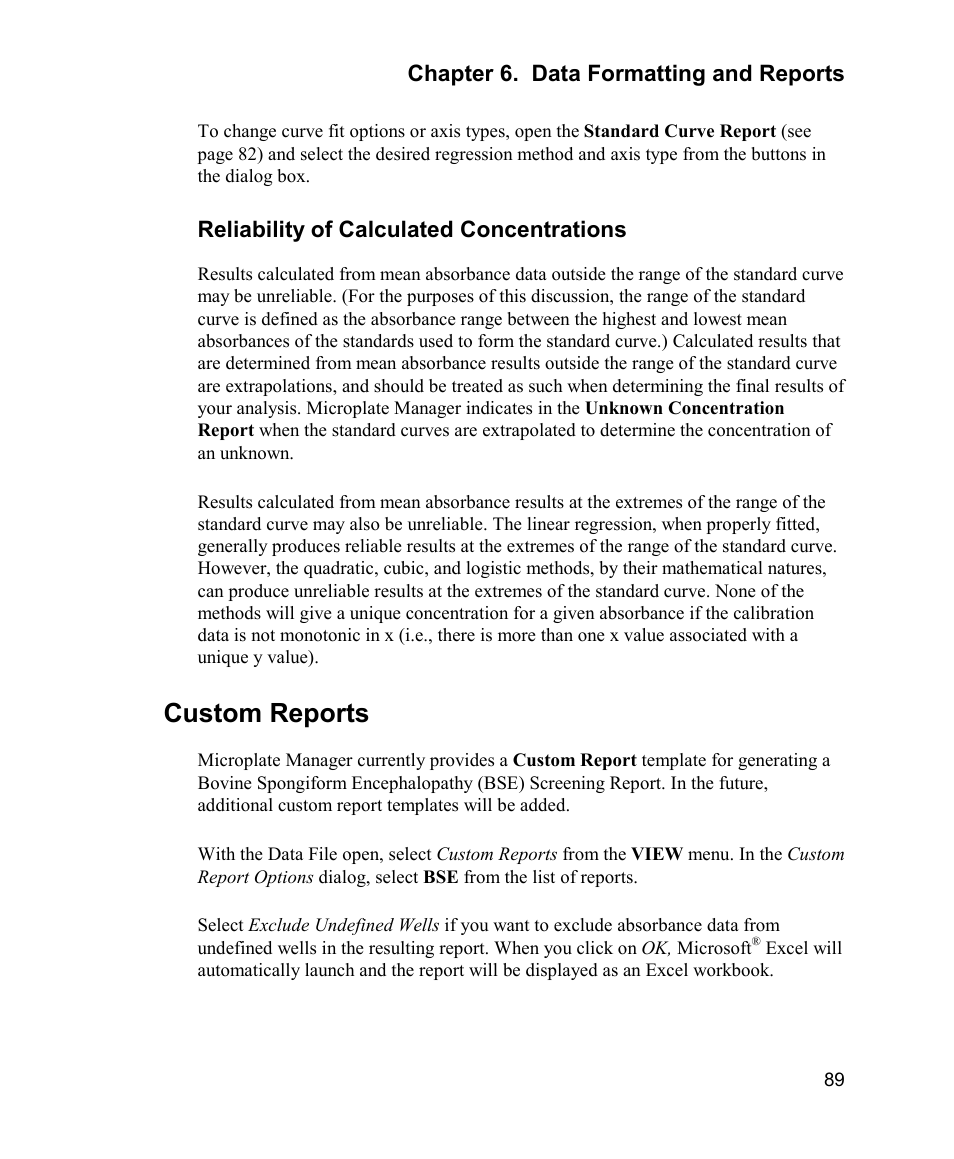 Custom reports | Bio-Rad Model 680 Microplate Reader Accessories User Manual | Page 97 / 150