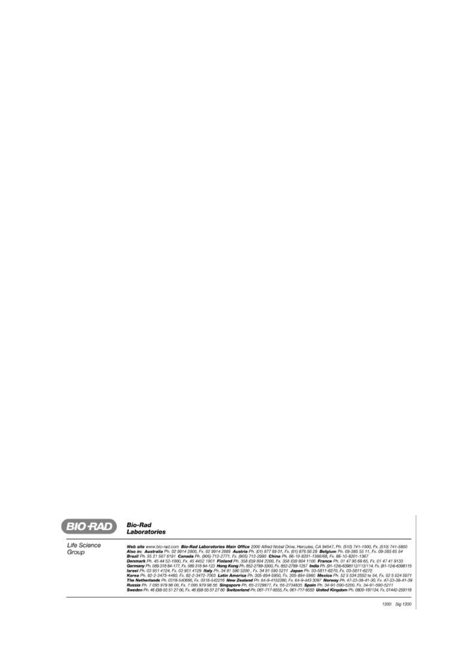 Bio-Rad Model 550, Ultramark, and Benchmark Microplate Reader Accessories User Manual | Page 15 / 15