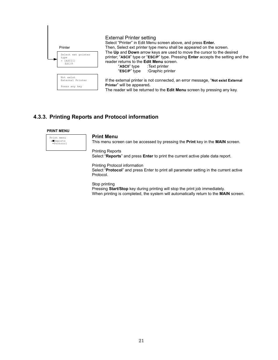 Printing reports and protocol information | Bio-Rad Model 680 Microplate Reader Accessories User Manual | Page 25 / 68