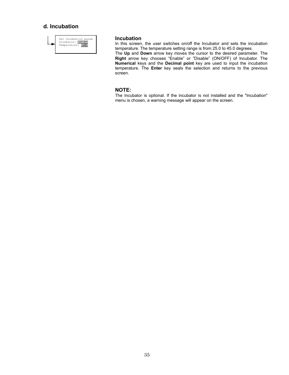 D. incubation, Incubation | Bio-Rad Model 680 Microplate Reader Accessories User Manual | Page 39 / 68