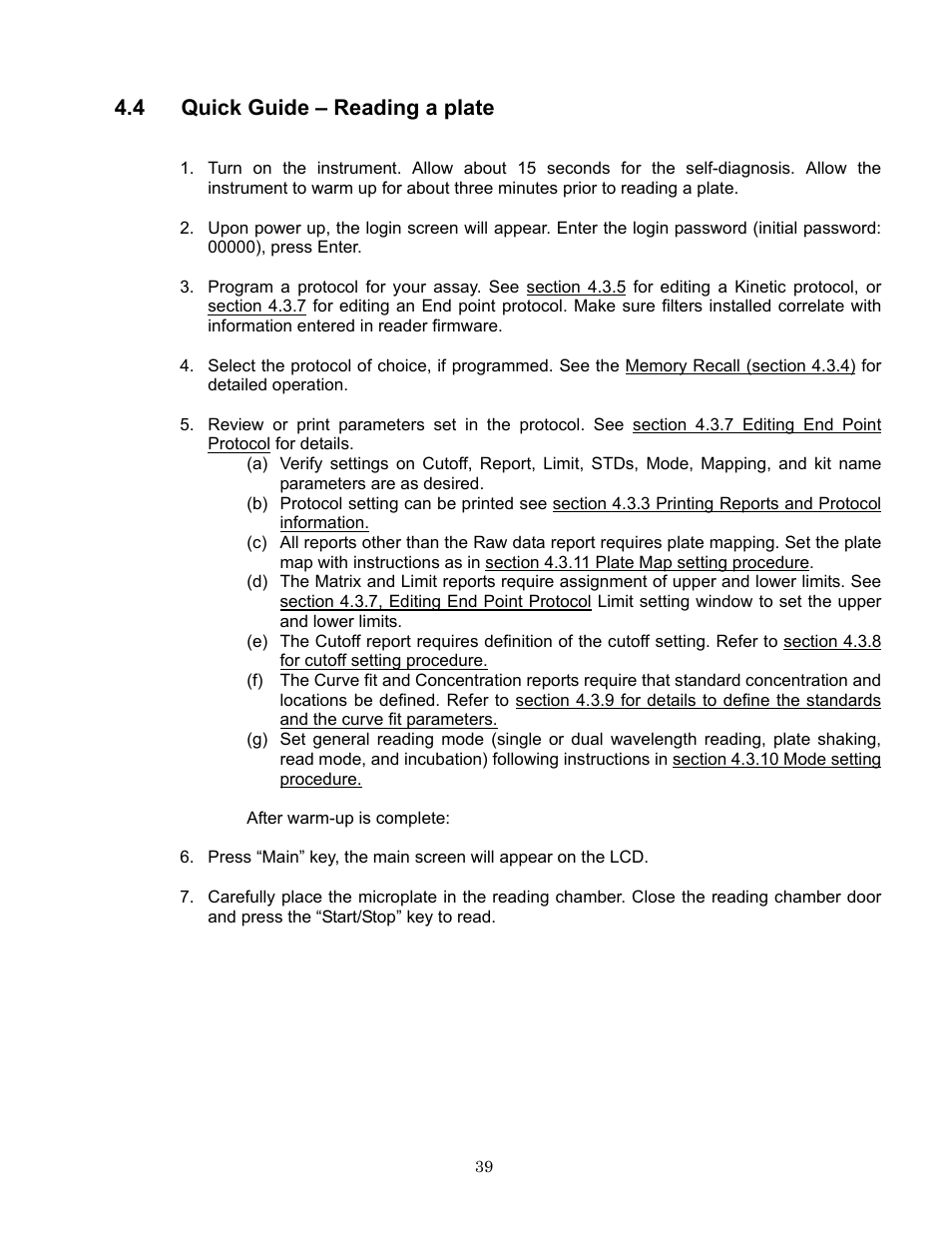 4 quick guide – reading a plate | Bio-Rad Model 680 Microplate Reader Accessories User Manual | Page 43 / 68