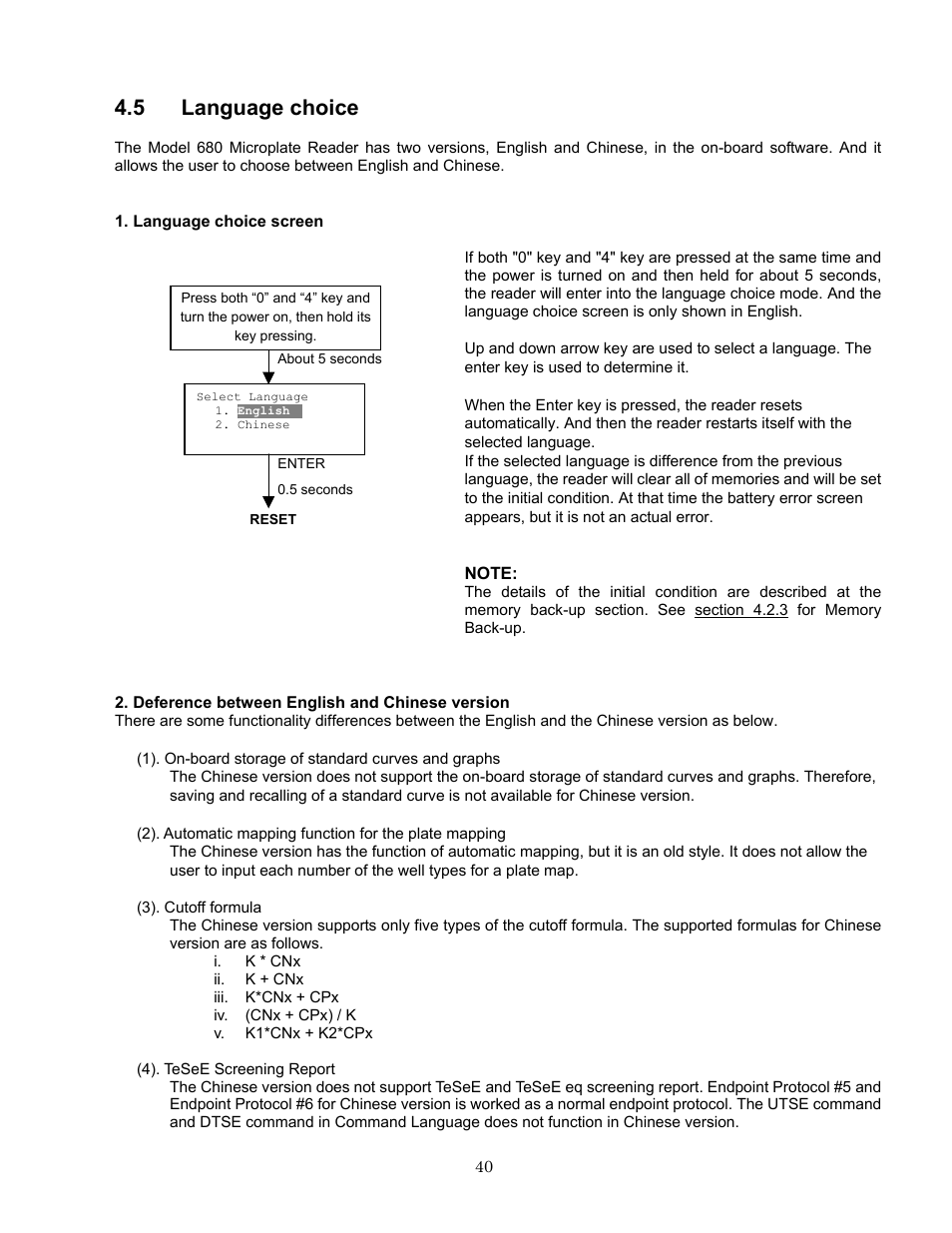 5 language choice | Bio-Rad Model 680 Microplate Reader Accessories User Manual | Page 44 / 68