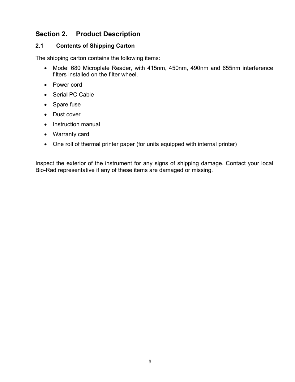 Bio-Rad Model 680 Microplate Reader Accessories User Manual | Page 7 / 68