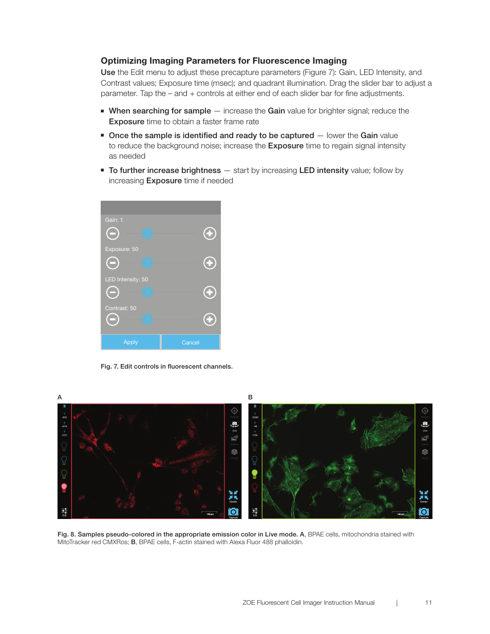 Bio-Rad ZOE™ Fluorescent Cell Imager User Manual | Page 19 / 36