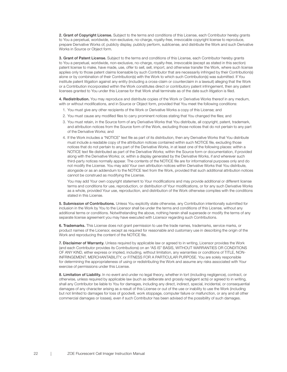 Bio-Rad ZOE™ Fluorescent Cell Imager User Manual | Page 30 / 36