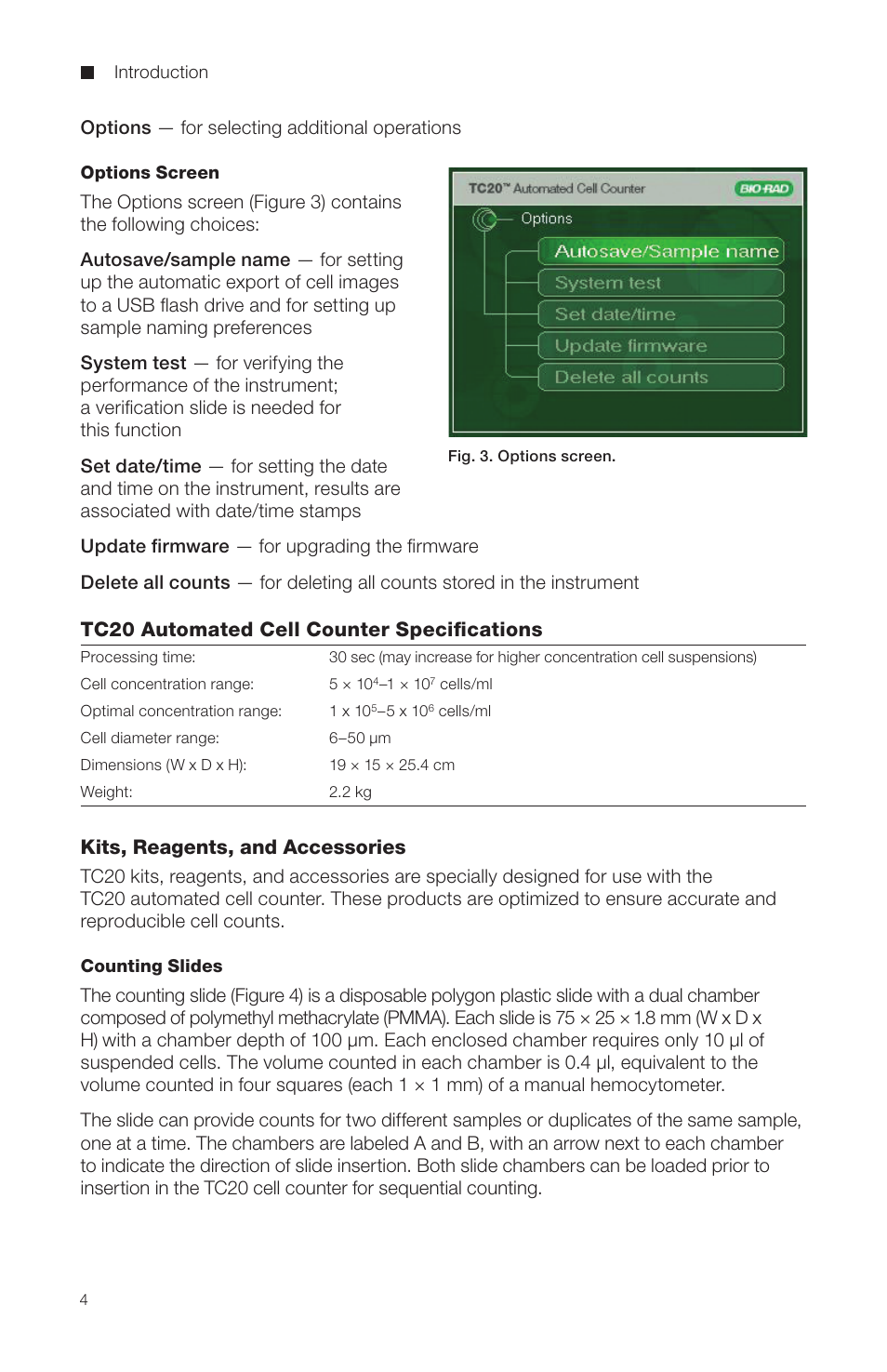 Bio-Rad TC20™ Automated Cell Counter User Manual | Page 11 / 34