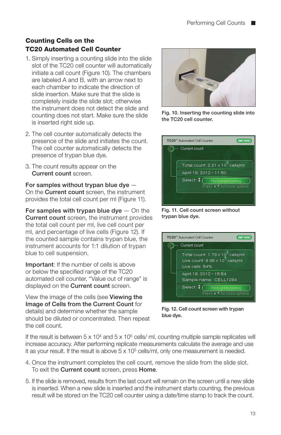 Bio-Rad TC20™ Automated Cell Counter User Manual | Page 19 / 34