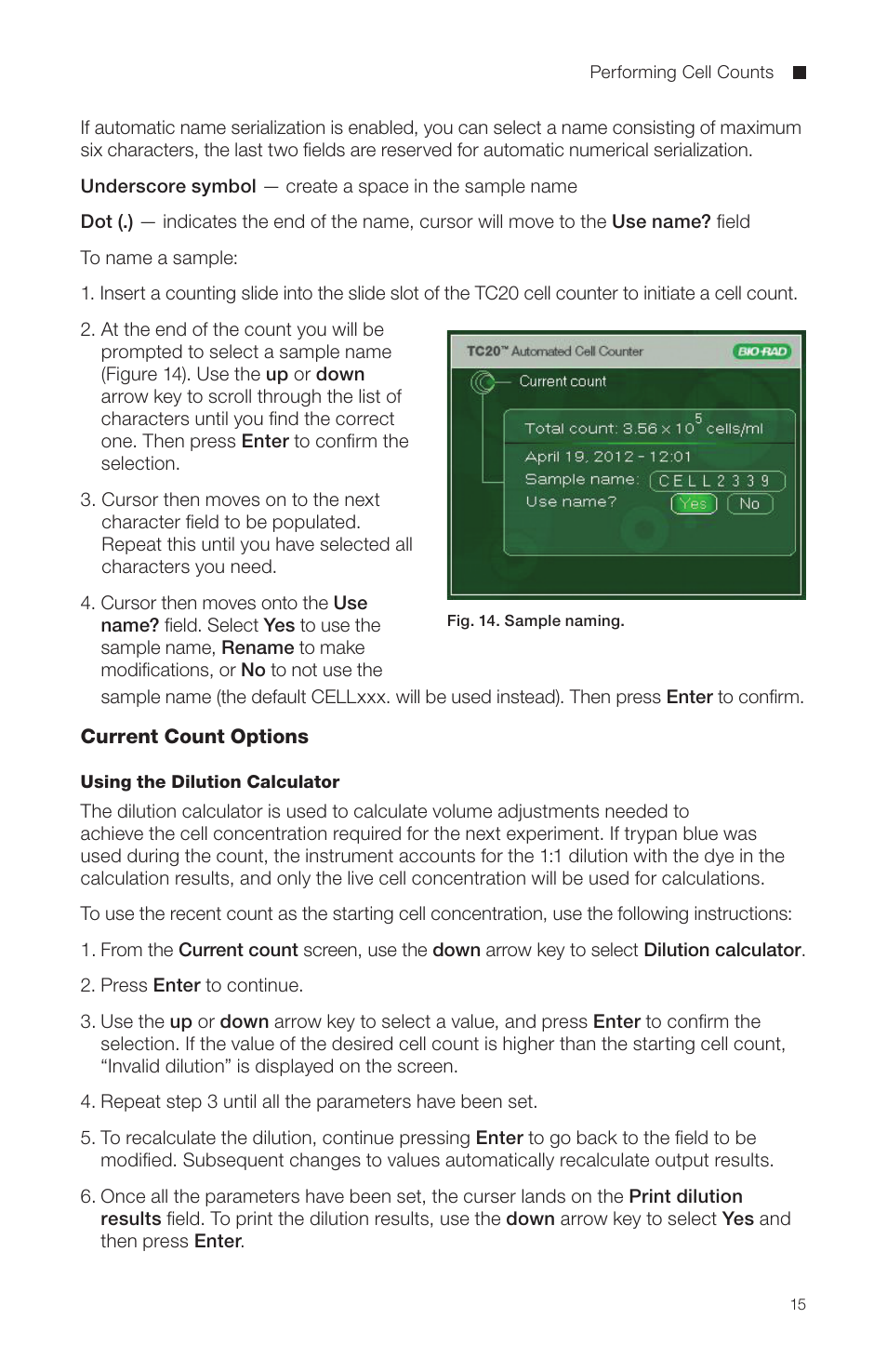 Bio-Rad TC20™ Automated Cell Counter User Manual | Page 21 / 34