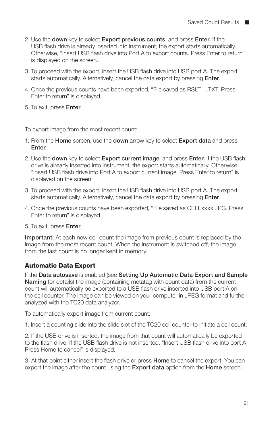 Bio-Rad TC20™ Automated Cell Counter User Manual | Page 26 / 34