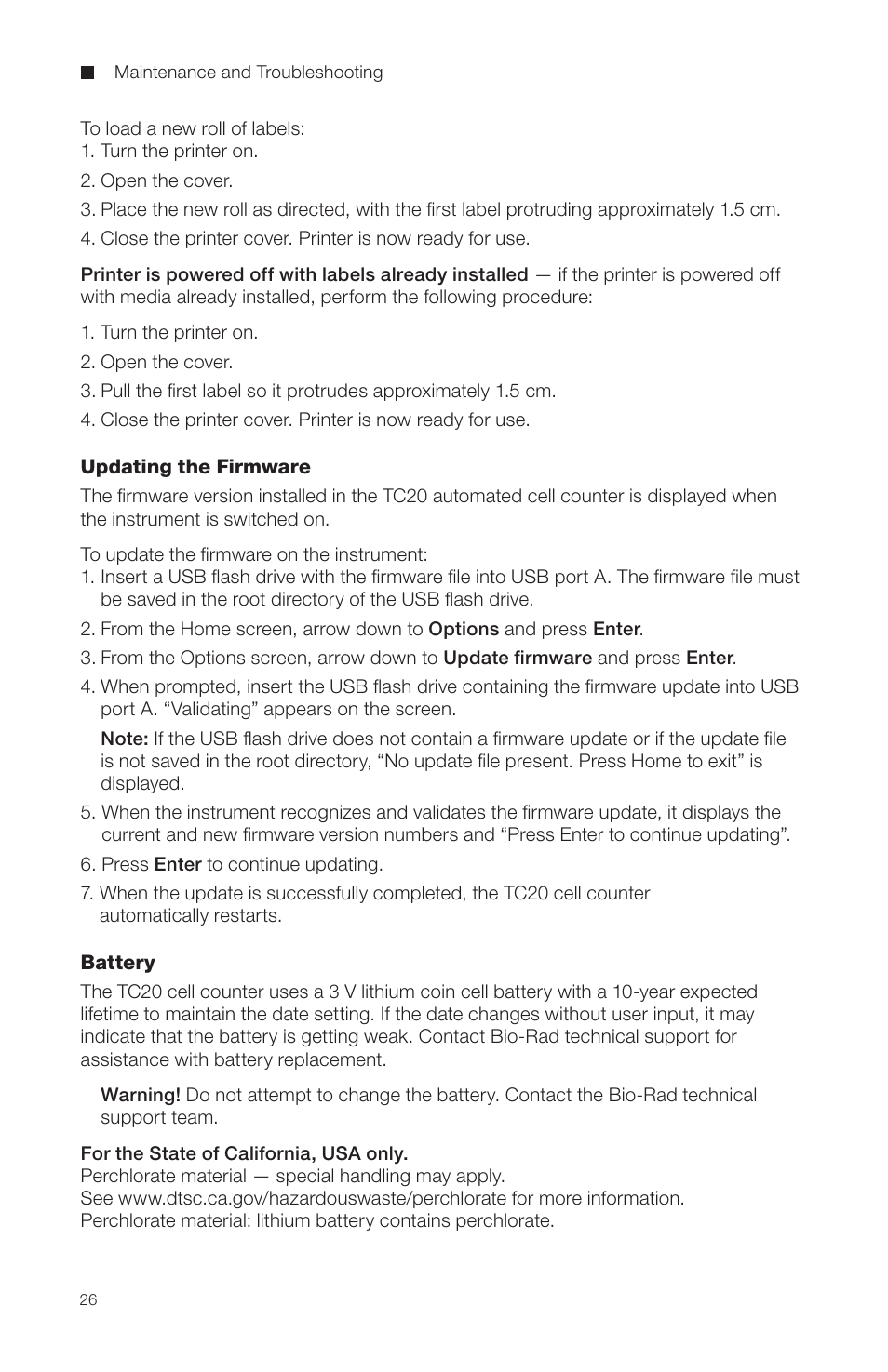 Bio-Rad TC20™ Automated Cell Counter User Manual | Page 31 / 34