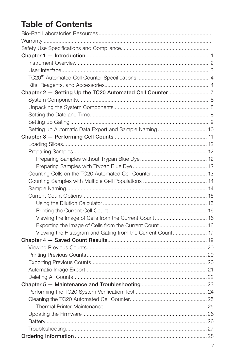 Bio-Rad TC20™ Automated Cell Counter User Manual | Page 7 / 34