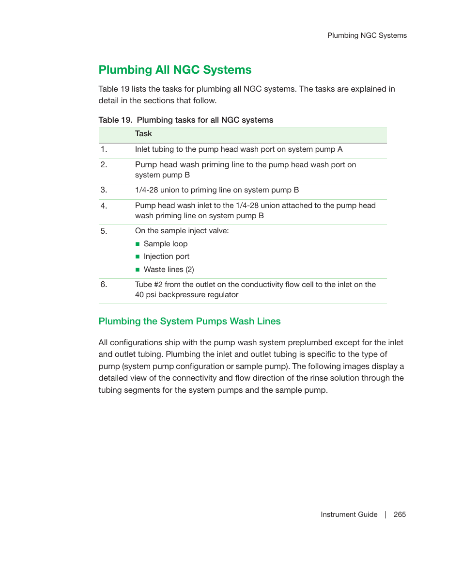 Plumbing all ngc systems, When you installed the system. see | Bio-Rad ChromLab™ Software User Manual | Page 267 / 306