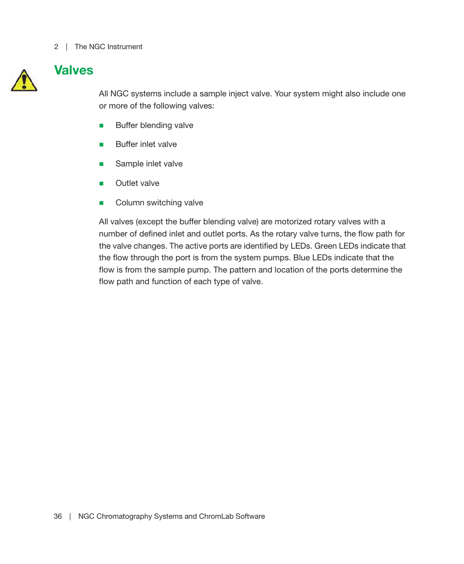 Valves | Bio-Rad ChromLab™ Software User Manual | Page 38 / 306