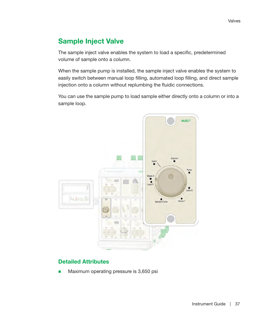 Sample inject valve, Detailed attributes | Bio-Rad ChromLab™ Software User Manual | Page 39 / 306