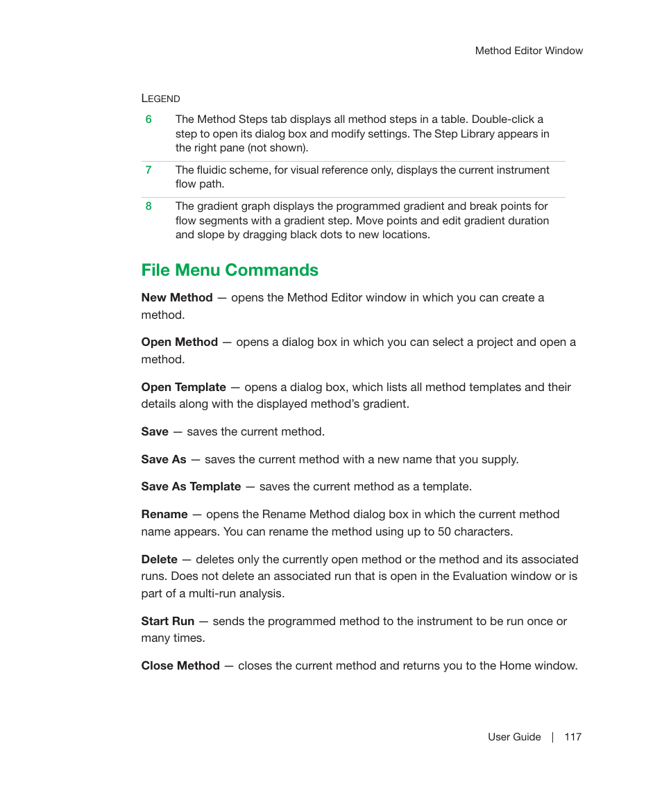 File menu commands | Bio-Rad ChromLab™ Software User Manual | Page 119 / 300