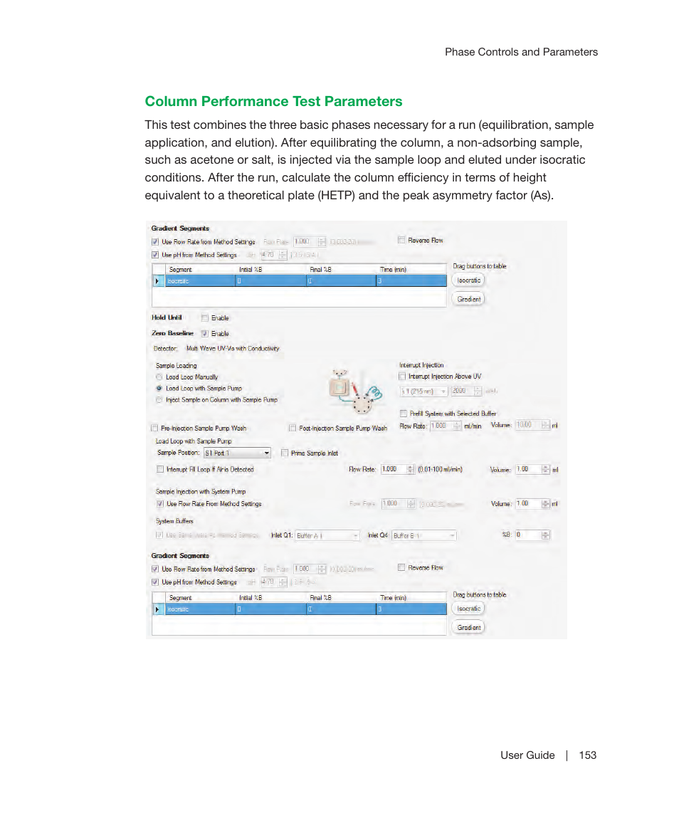 Column performance test parameters | Bio-Rad ChromLab™ Software User Manual | Page 155 / 300