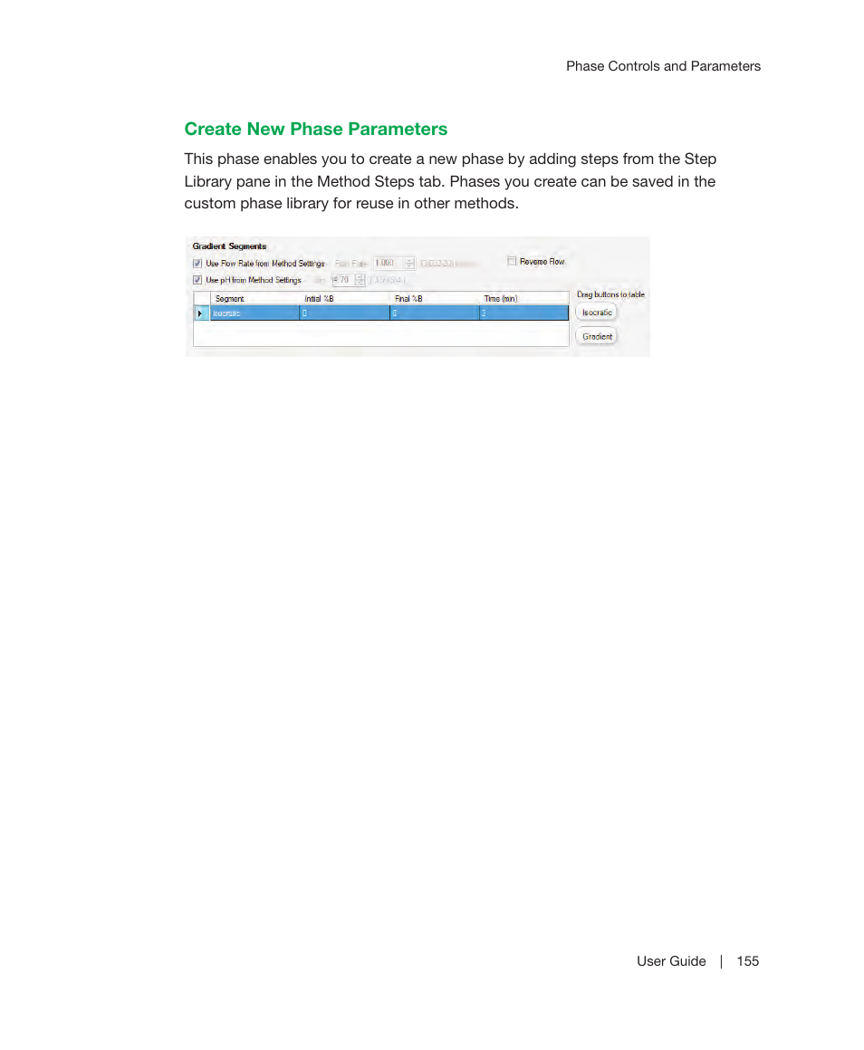 Create new phase parameters | Bio-Rad ChromLab™ Software User Manual | Page 157 / 300