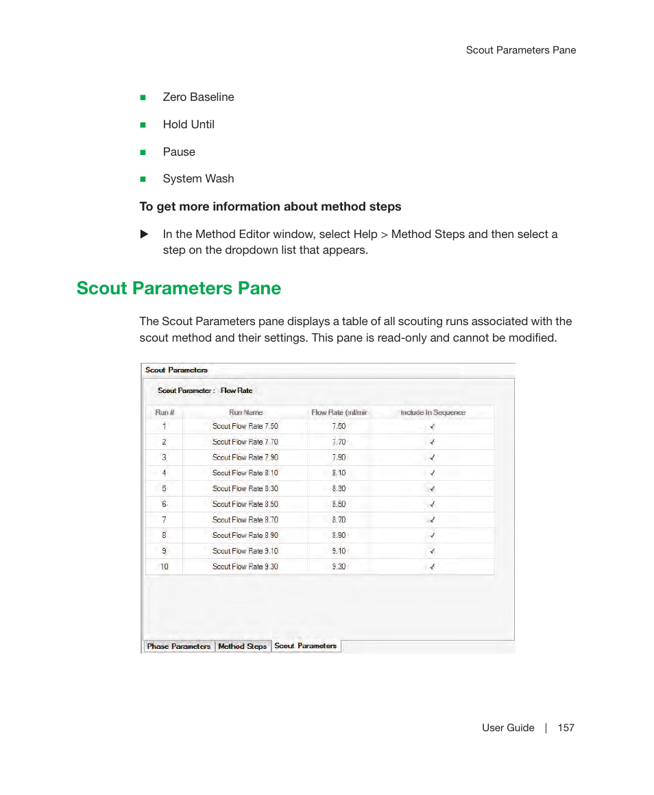 Scout parameters pane | Bio-Rad ChromLab™ Software User Manual | Page 159 / 300