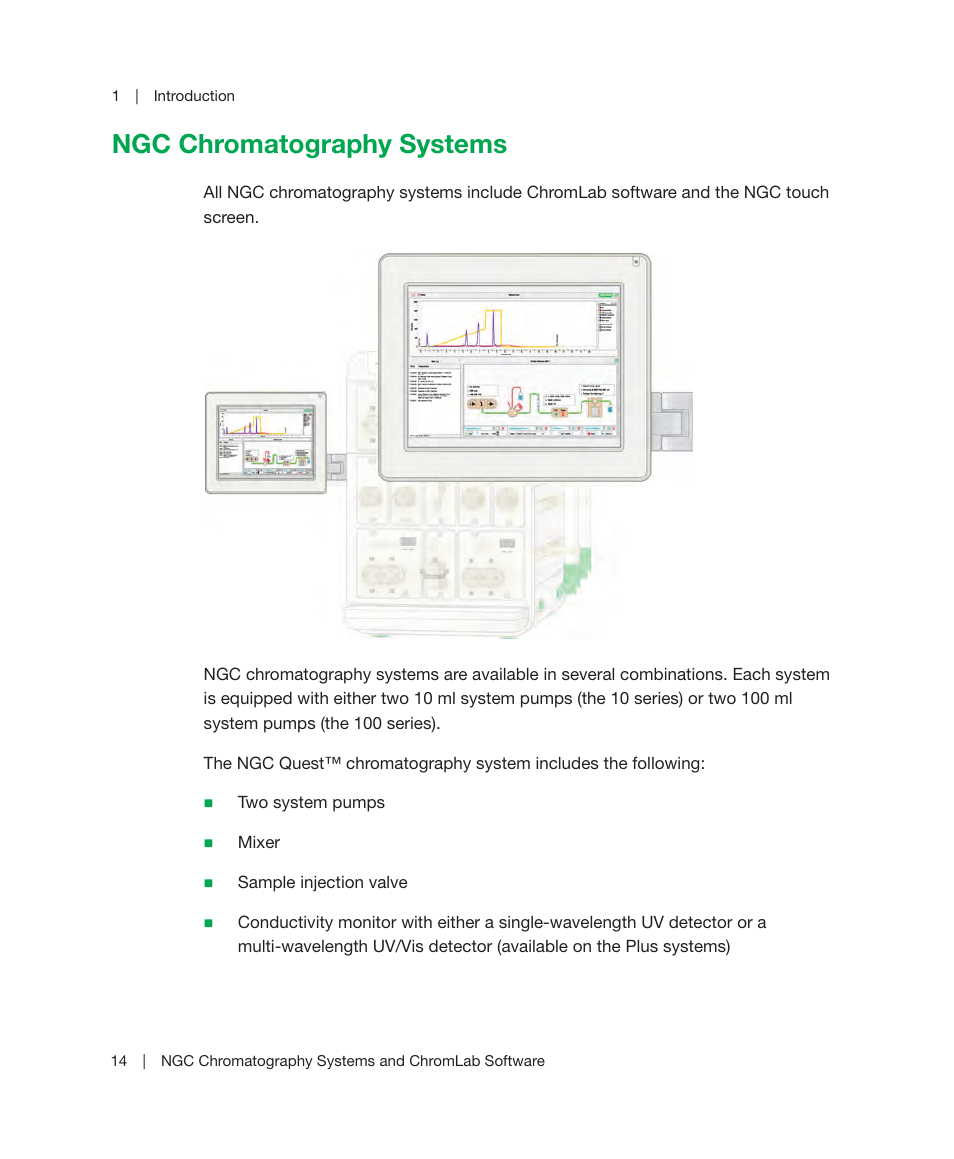 Ngc chromatography systems | Bio-Rad ChromLab™ Software User Manual | Page 16 / 300