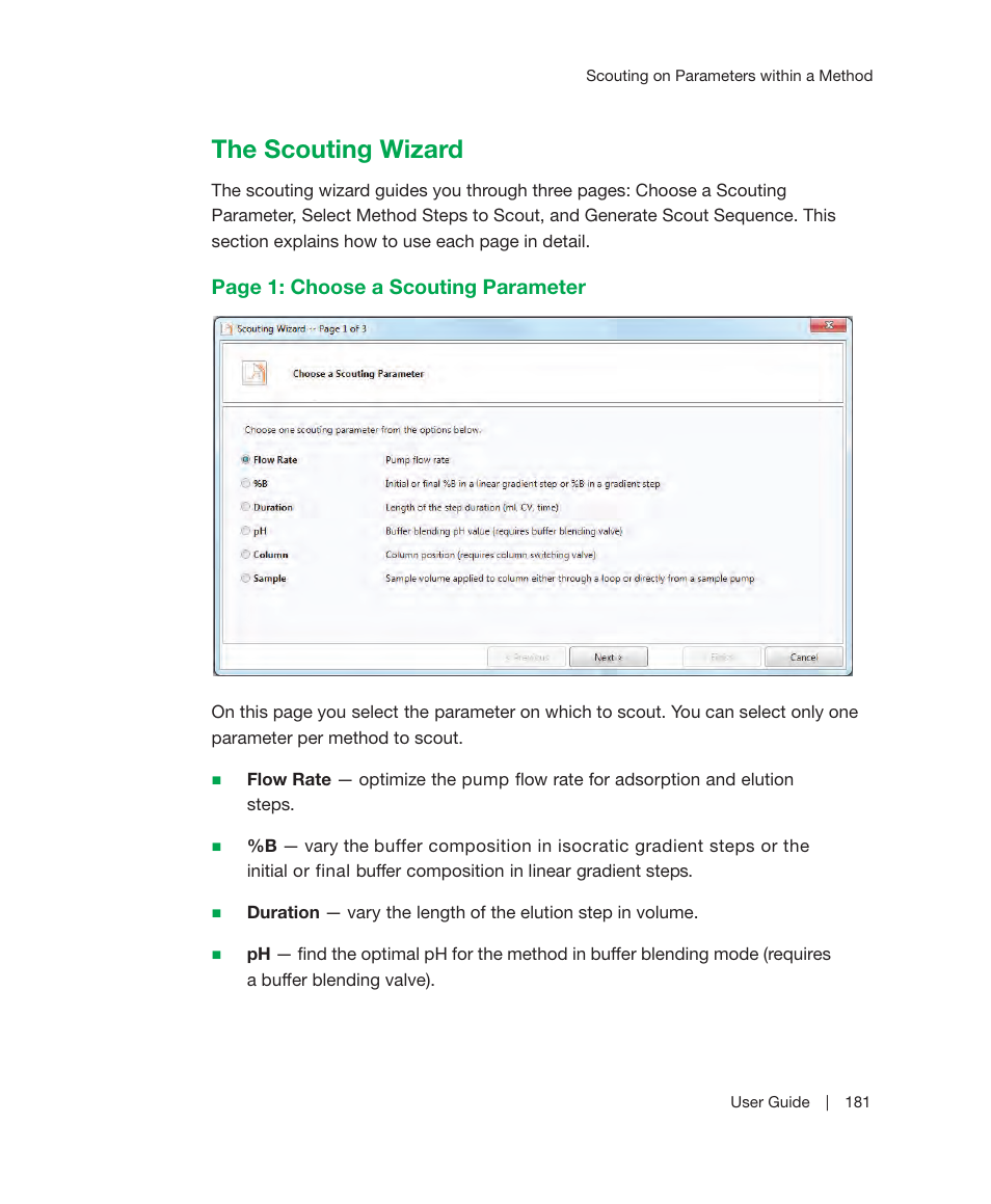 The scouting wizard | Bio-Rad ChromLab™ Software User Manual | Page 183 / 300