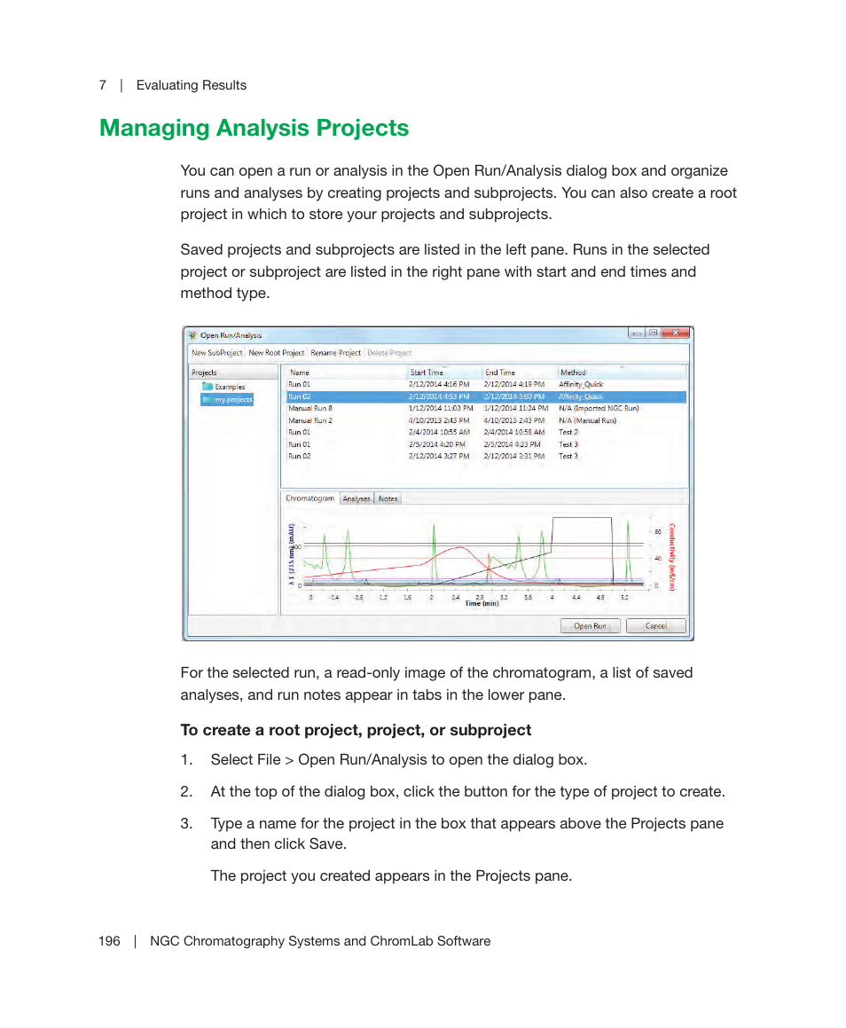 Managing analysis projects | Bio-Rad ChromLab™ Software User Manual | Page 198 / 300