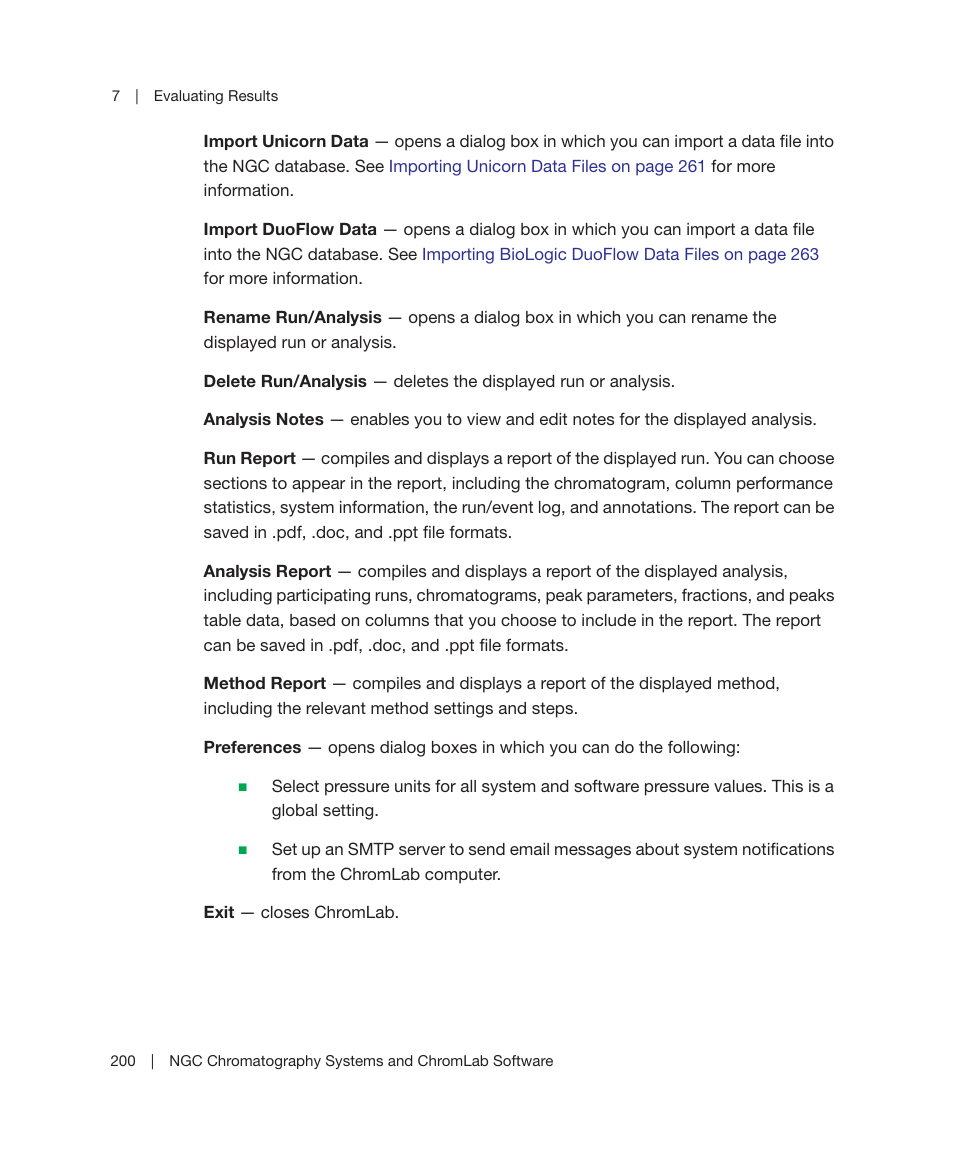 Bio-Rad ChromLab™ Software User Manual | Page 202 / 300